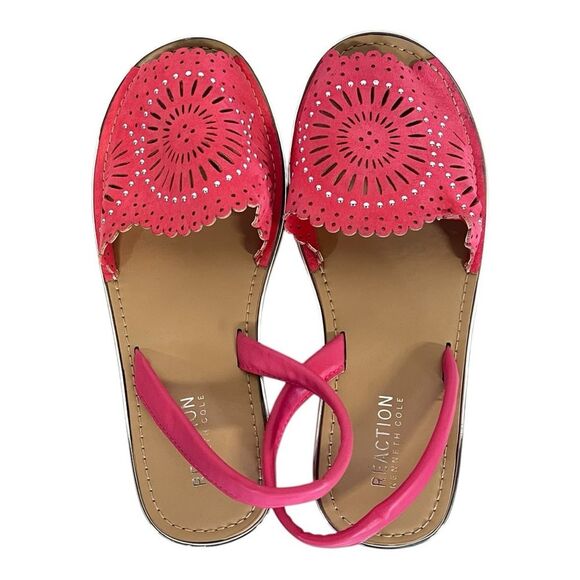 Kenneth Cole Reaction | Geranium Fine Glass Laser Slides Sandals 7.5 - Picture 7 of 11